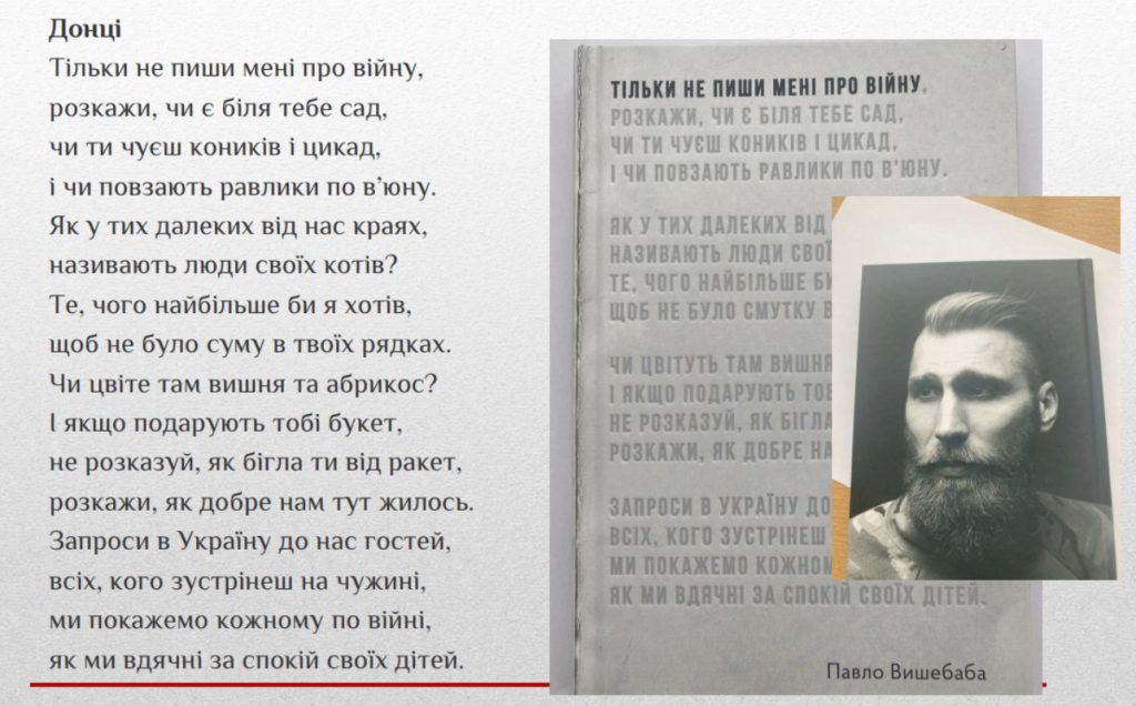 Illustration for Pavlo Vyshebaba's poem 'Just Don't Write to Me About the War'